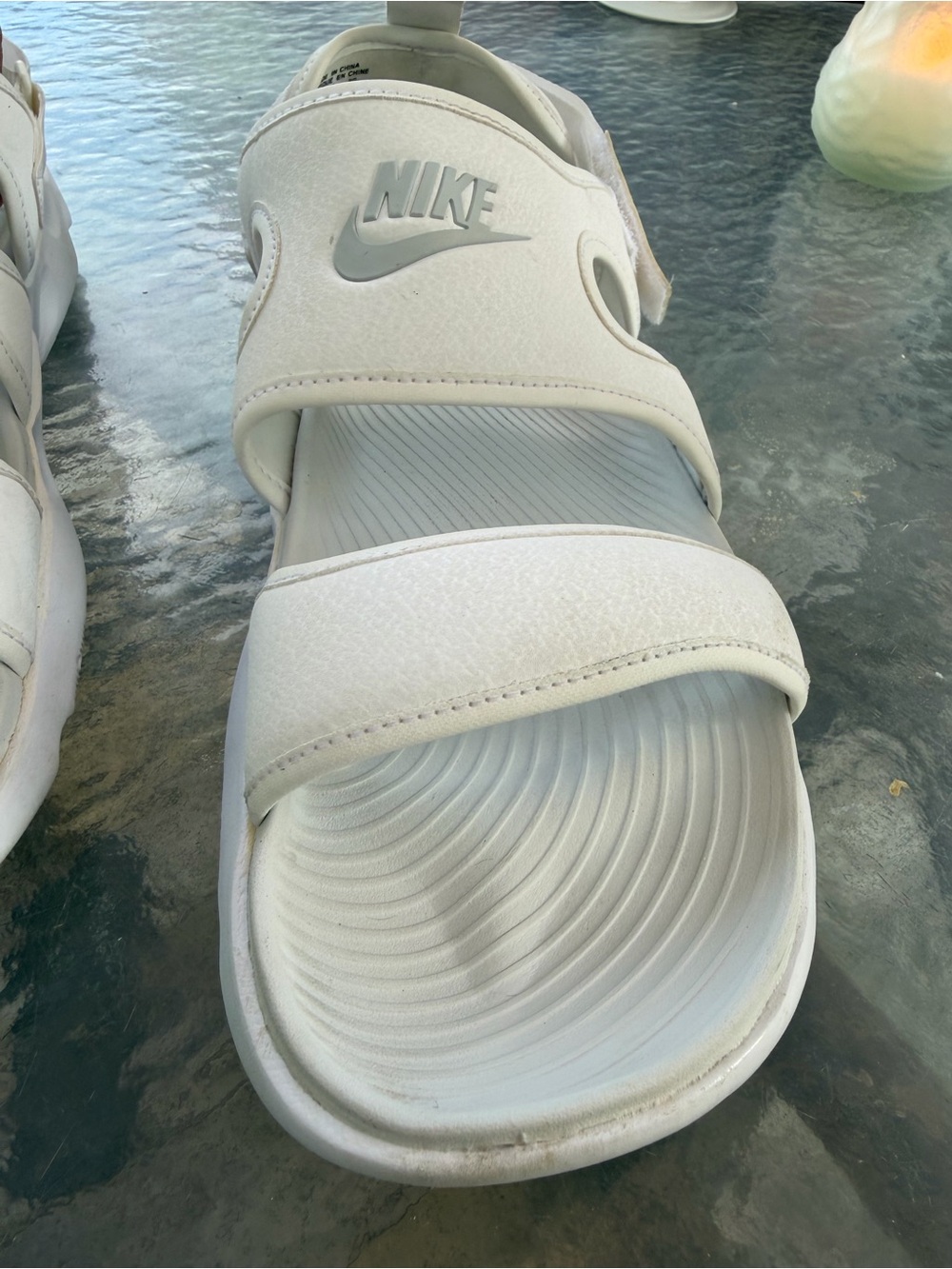 Nike White Women's Athletic Slide Sandals - Picture 9 of 16